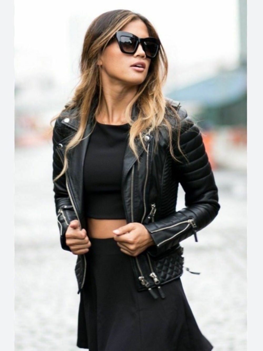 Diesel - Genuine Smooth SheepskinBlack Leather Jacket Silver Hardware Timeless